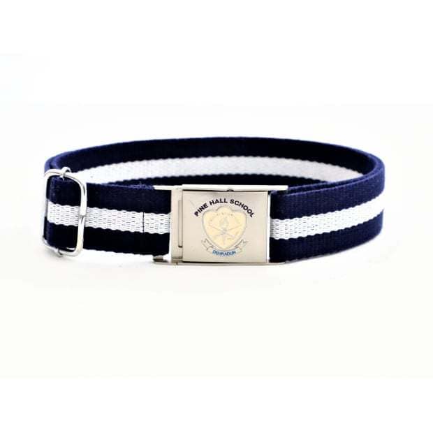 Polyester School Uniform Belt (Navy Blue And White) in Delhi at