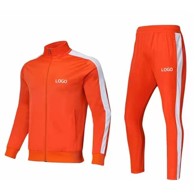 Polyester Sportswear Track Suit For Mens (Orange) in Meerut at