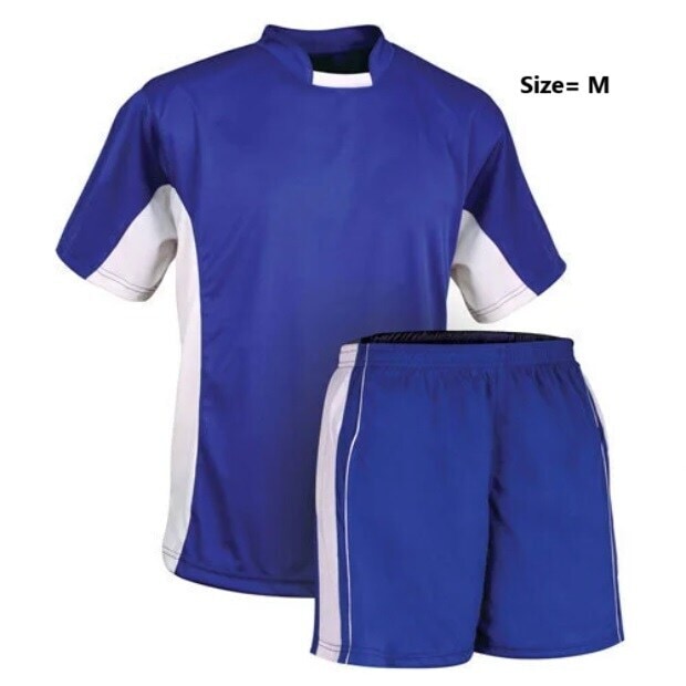 Polyester T-shirt And Shorts Sports Uniform Set For Mens (M, Blue