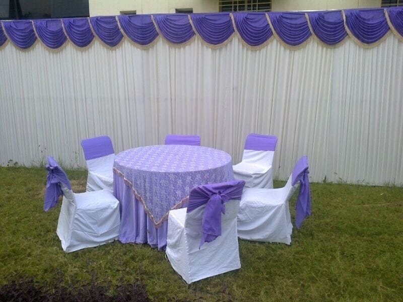 Polyester White Round Wedding Table Cover in Kolkata at ₹ 298