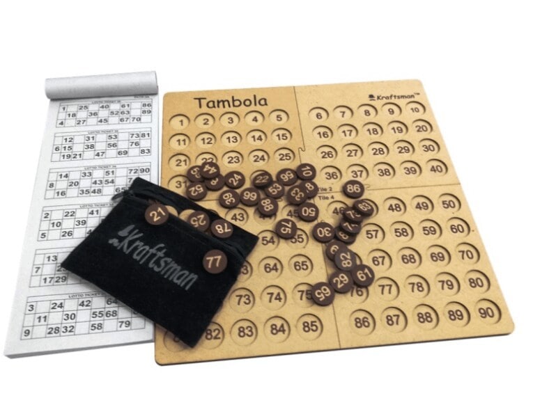 Portable Wooden Tambola Board Game with 600 Tickets in Mumbai at
