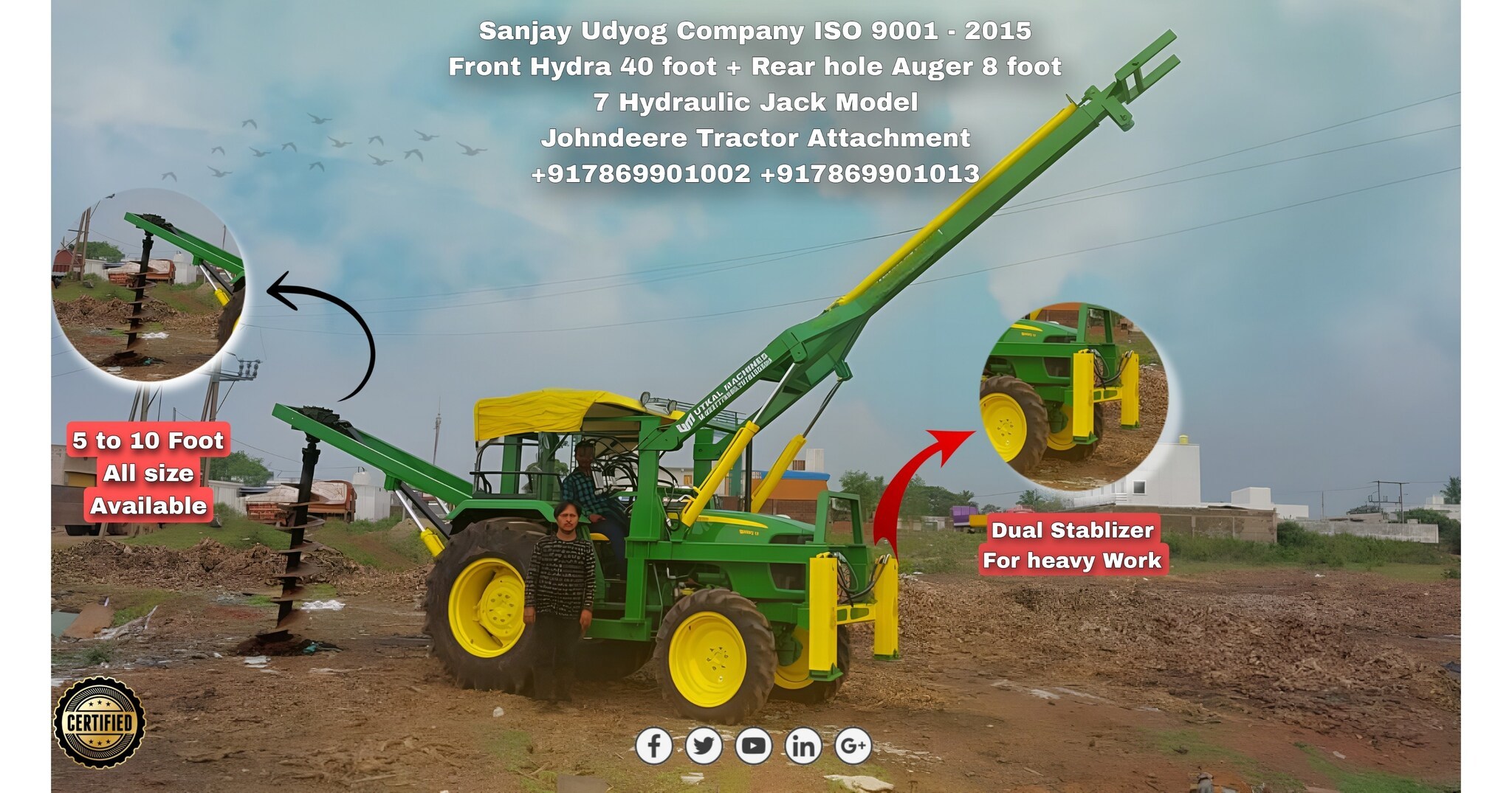 Post hole Digger Auger Attachment in Vidisha at ₹ L Unit