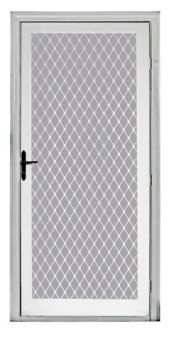Powder Coated Aluminium Mesh Door For Home MM White in