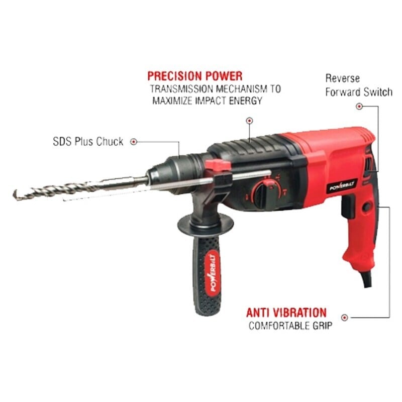 Powerbilt 26mm Rotary Hammer Drill 1600W in Visakhapatnam at best price ...