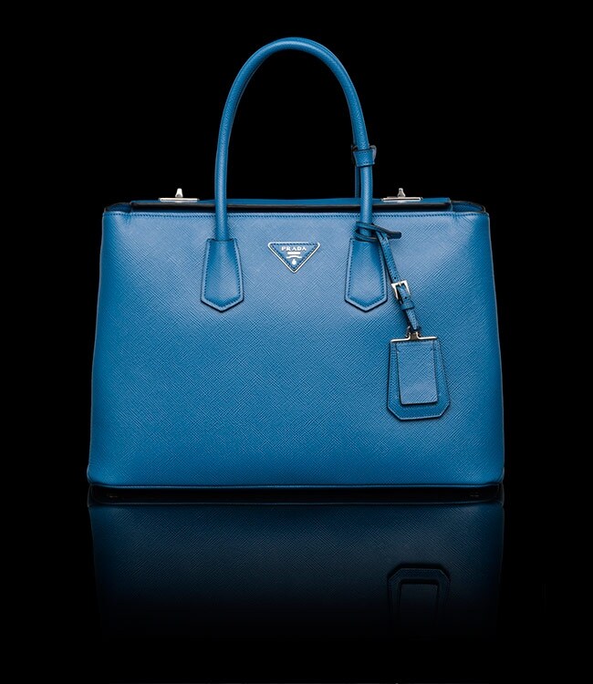 cobalt blue tote bag
