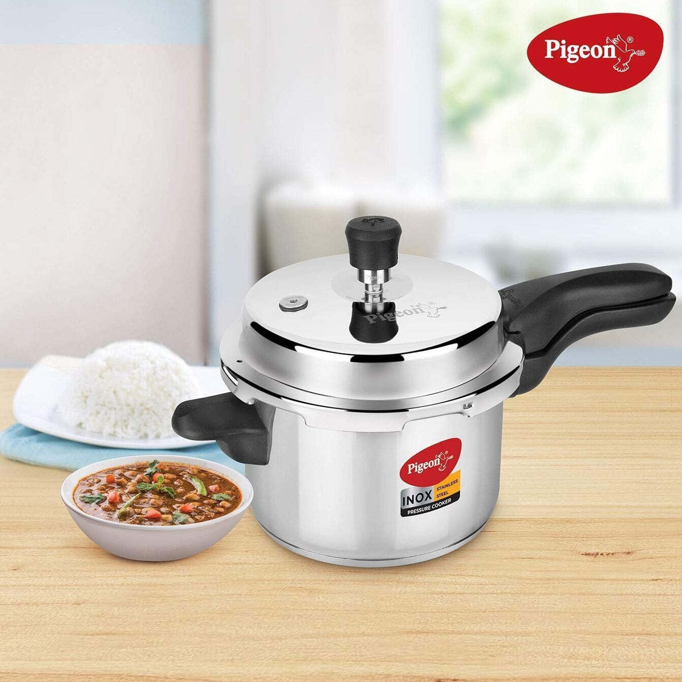 5L Stainless Steel Induction Base Pressure Cooker Dosa Tawa