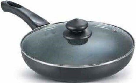 Prestige Omega Deluxe Granite Fry Pan 240 mm with Lid (Black) in