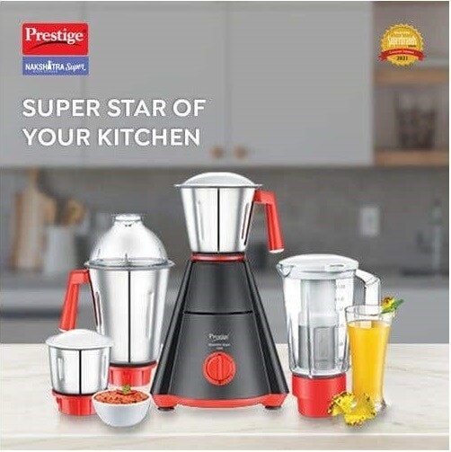 Prestige Nakshatra Super Mixer Grinder- 750 Watts With
