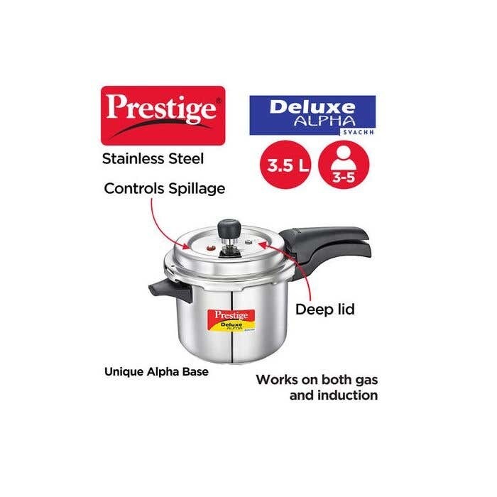 Prestige Svachh Deluxe Alpha Stainless Steel Outer Lid