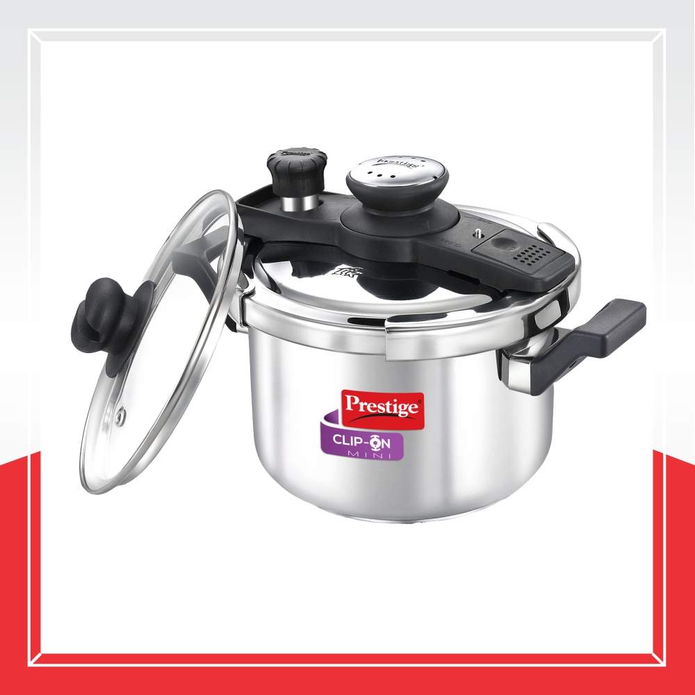 Prestige Clip-on Mini Stainless Steel, (3 Litres, Silver) in