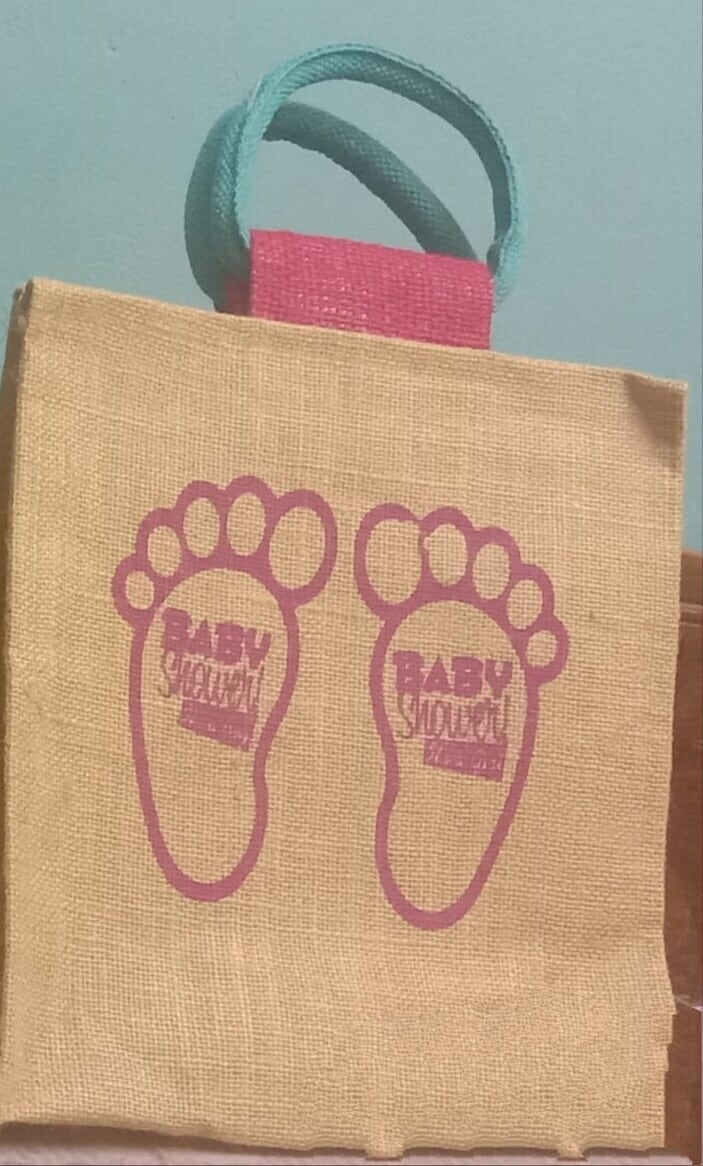 Foot Printed Jute Gift Bag For Baby Shower in Madurai at ₹ 75