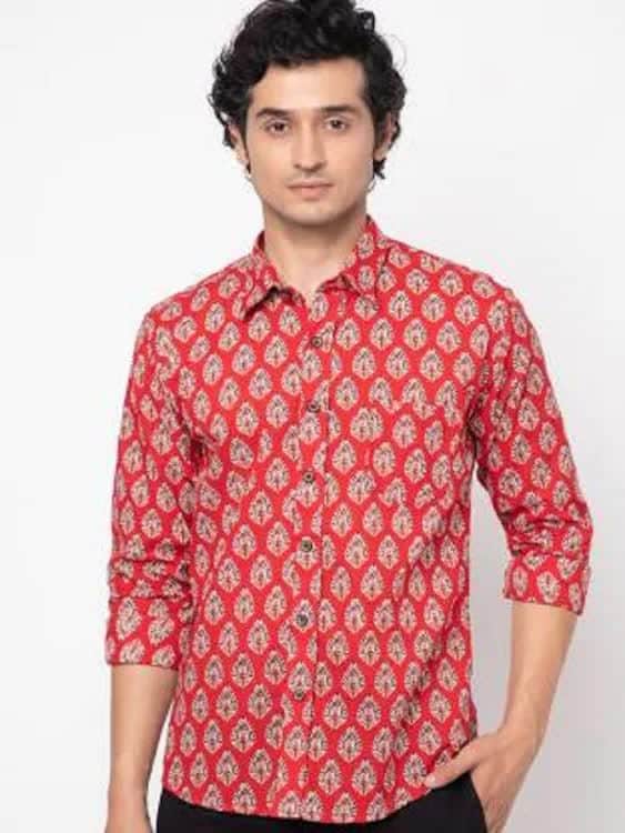 Printed Men Red Casual Shirt in Pune at ₹ 160 ₹ 400 Pc by