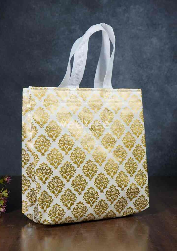 Printed Modern Thamboolam Bag (Golden White) in Dibrugarh at