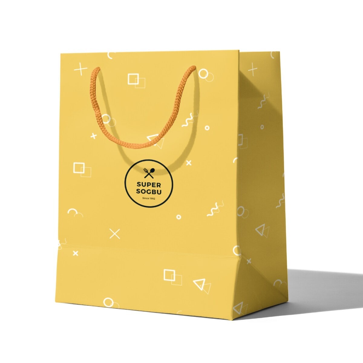 Printed Paper Carry Bag Yellow5 x x (Square) in Mumbai at