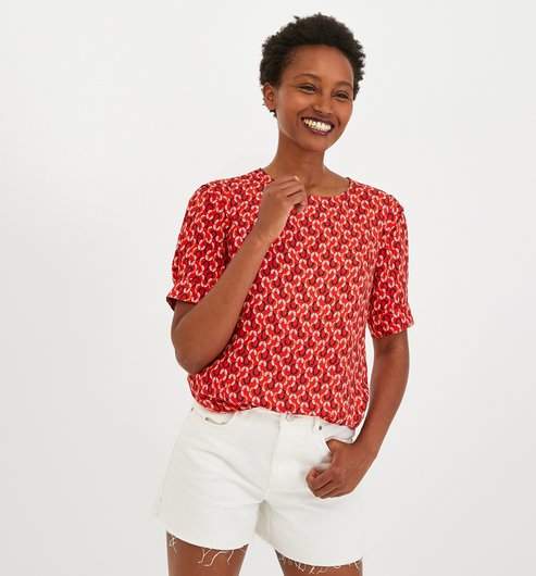 Plain Blouses Promod Blouse Noire Promod Tee Shirt Femme Noir Col