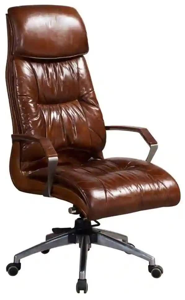 Pu Leather Steel Office Luxury Chair Broen in Bangalore at