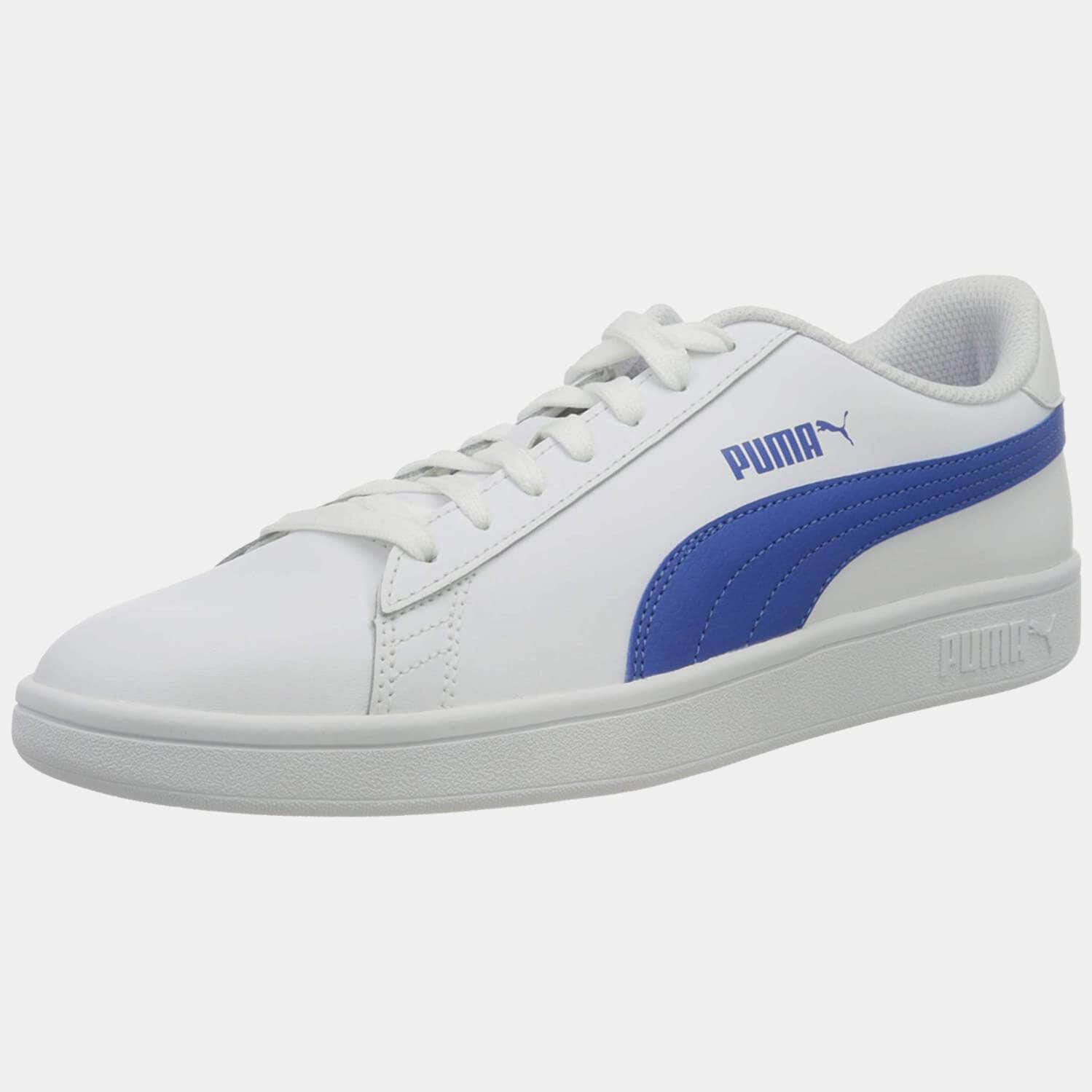 PUMA Adult Smash V2 L Unisex Leather Sneakers(Colour:White-Lapis