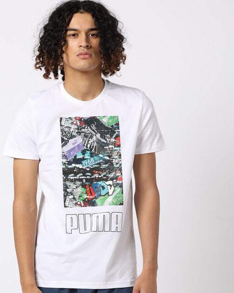 PUMA Graphic Print Crew-Neck Men's T-Shirts (Size: XL, White) in Chennai at  ₹ 1,727 - ₹ 1,799 by Micro Med Charts Manufacturing Company Pvt Ltd -  Justdial