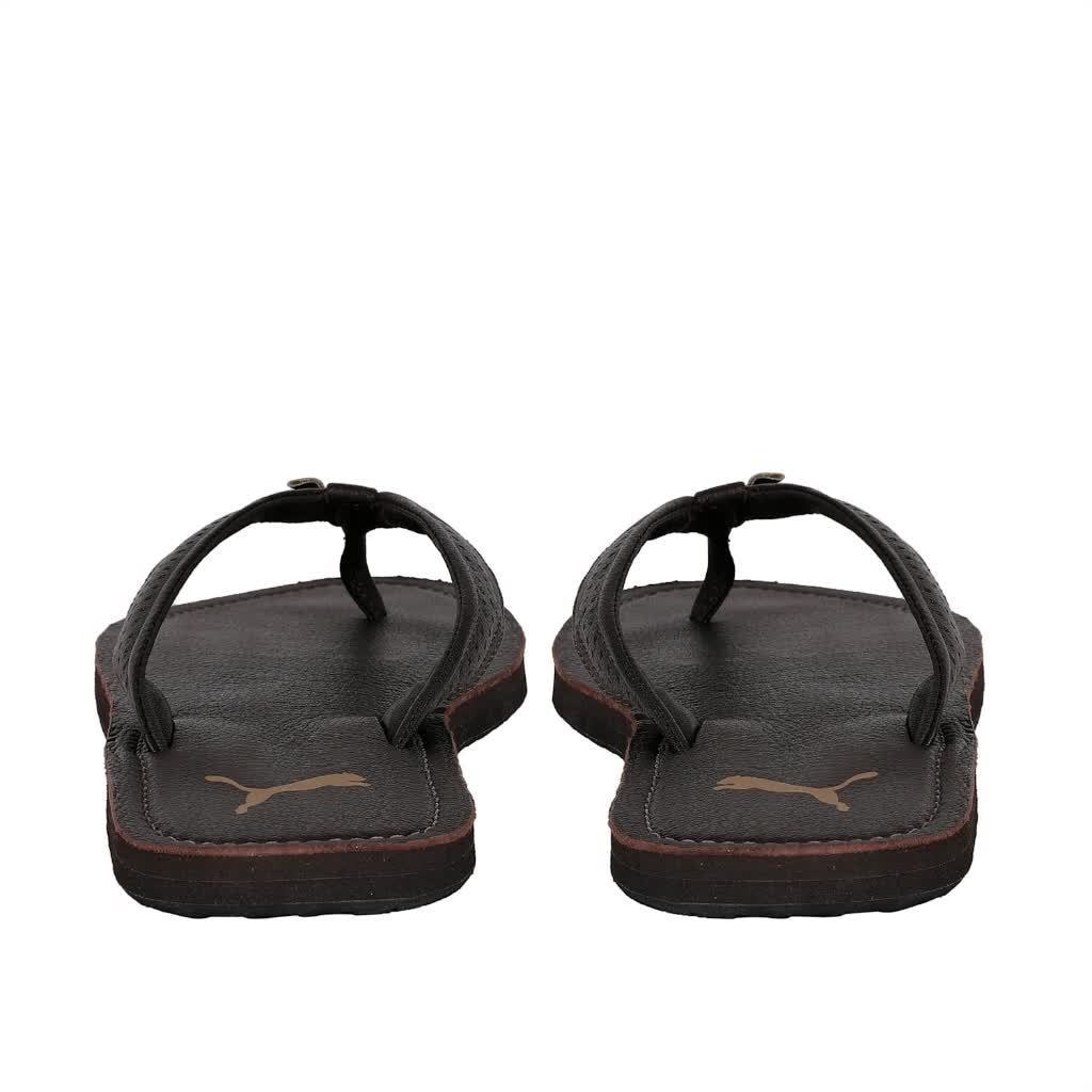 Java Slippers Of Puma Puma Men Brown Java Solid Thong Flip-Flops