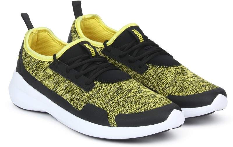 PUMA Mens Stride Evo IDP Running Shoes (Size 11, Black, Yellow