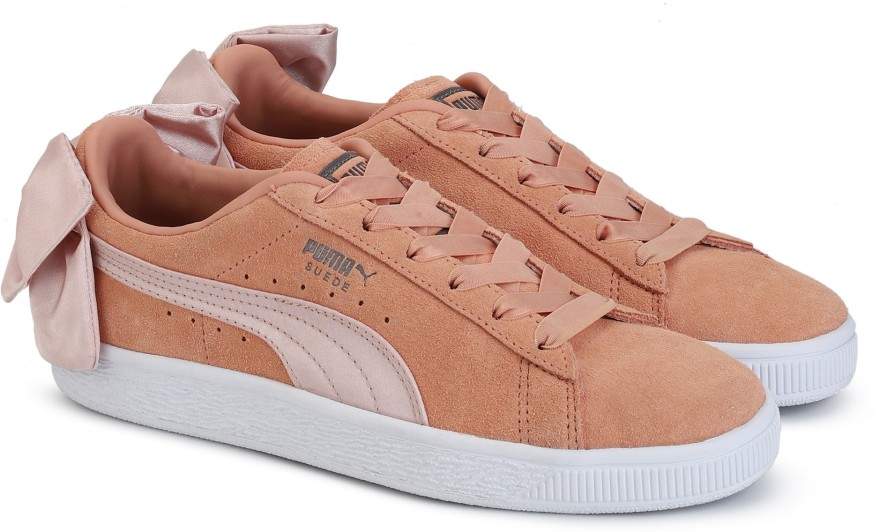 PUMA Womens Suede Bow Wn s Dusty Coral-Cream Tan Sneakers (Size - 7, Beige)  in Gulbarga at ₹ 6,719 - ₹ 6,999 by Punjab Footwear Mall - Justdial