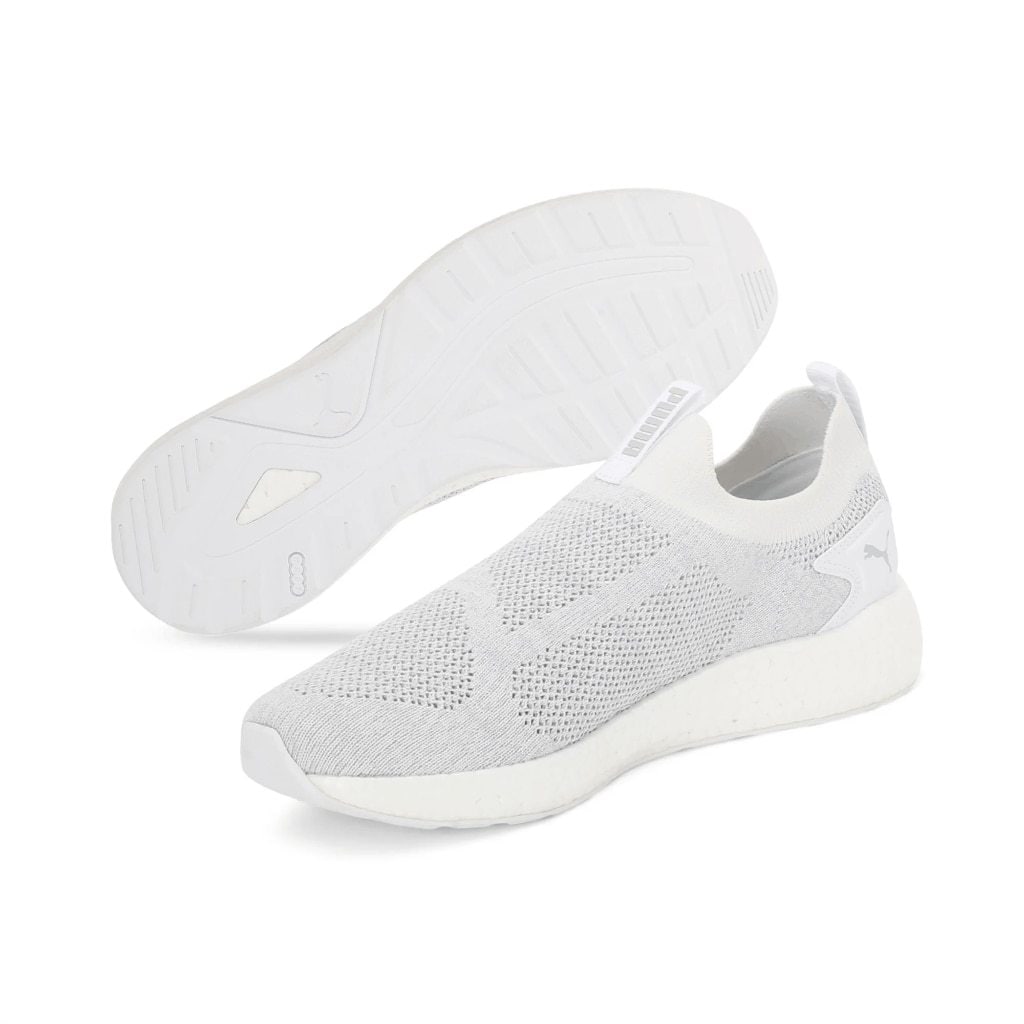 PUMA Nrgy Neko One Running Shoes (White, Glacier Gray) in