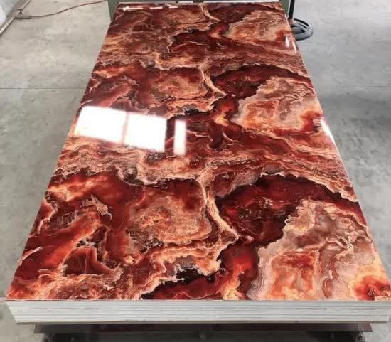 PVC Red Marble Laminate Sheet 2440 x 1220mm in Jammu at ₹ 1,800