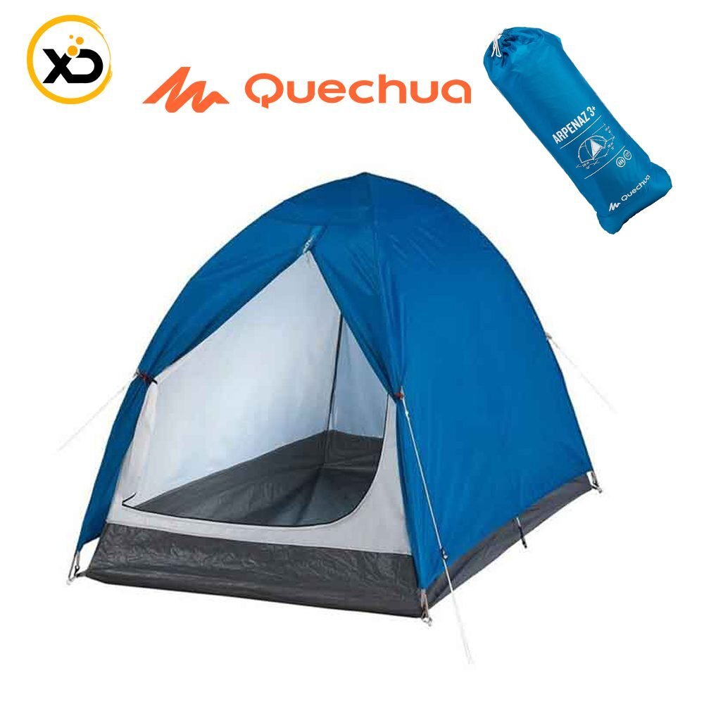 Quechua By Decathlon Camping Tent Mh100 Fresh Grey Person