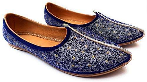 Rajasthani Leather Mojari with Traditional Embroidery in Jaipur at