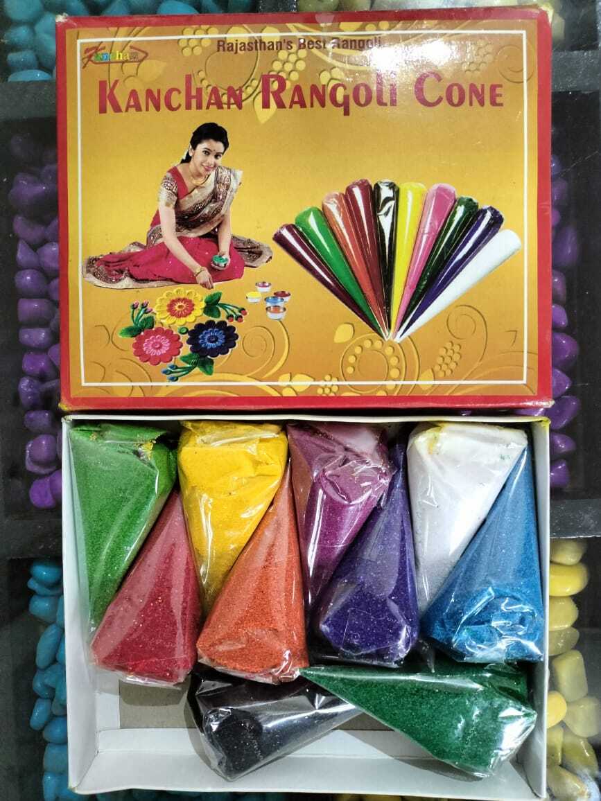 Rangoli Color Cone in Jaipur at ₹ 42 Pkt by Mr Kanchan