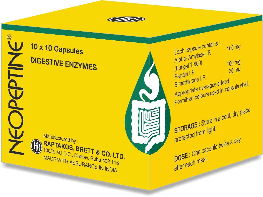 test Raptakos Brett Neopeptine Allopathic Capsule in Mumbai at best price  by Raptakos Brett & Company Ltd (Corporate Office) - Justdial