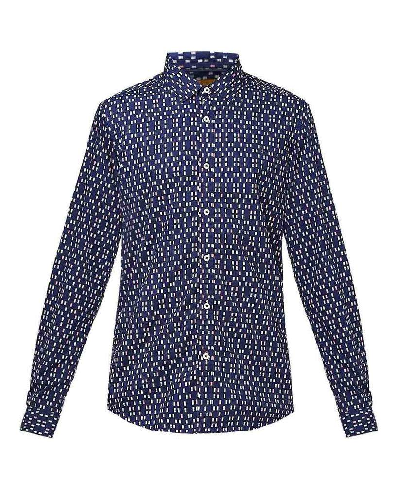 Raymond Colorplus Navy Blue Contemporary Fit Shirt [COSQ00866