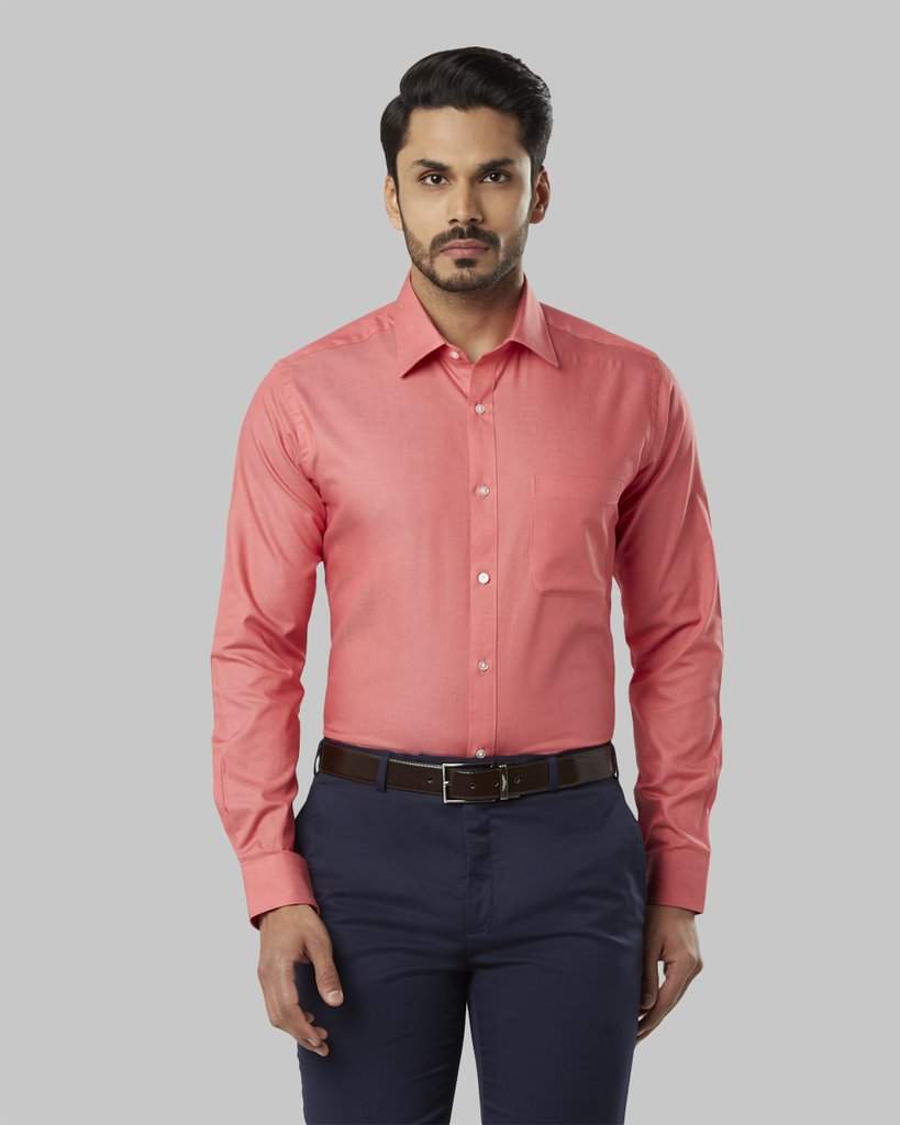 Raymond Medium Red Slim Fit Shirt 