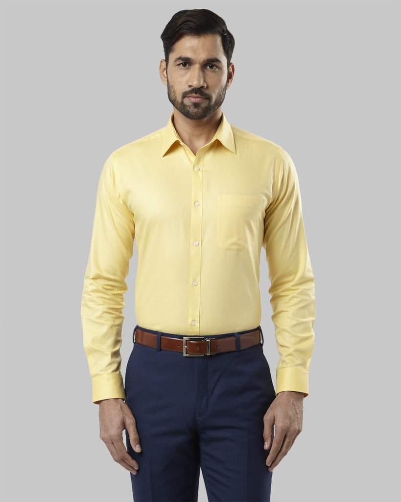 Raymond Medium Yellow Slim Fit Shirt 