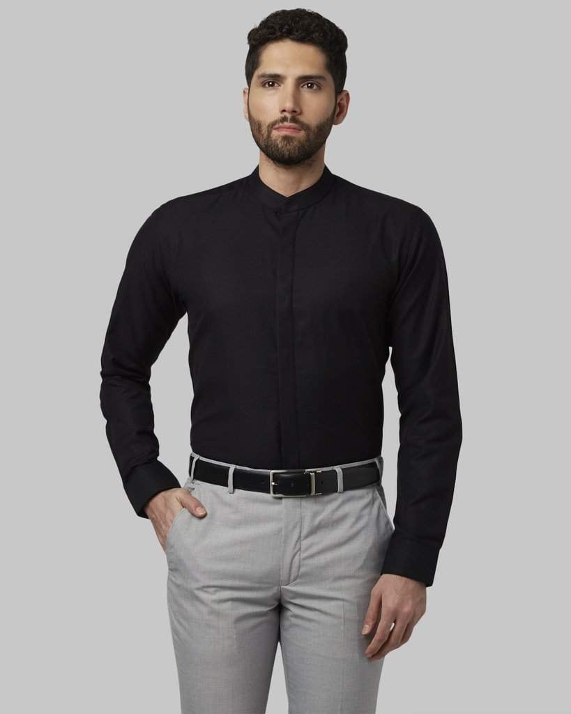 Raymond Park Avenue Black Slim Fit 