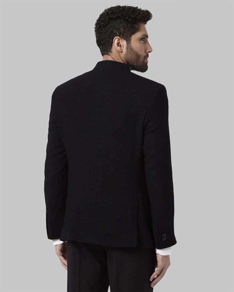 Pant Coat American Dress House Saddar Black Plain Men Three Piece