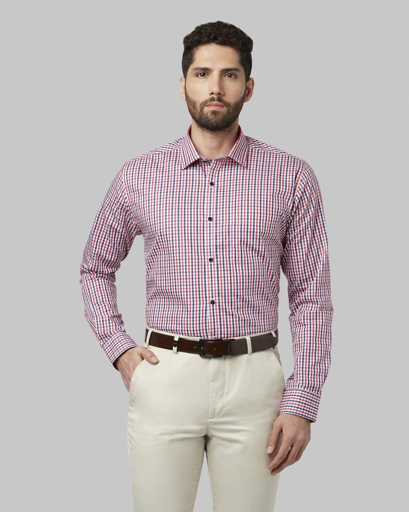 Raymond Park Avenue Medium Red Slim Fit 