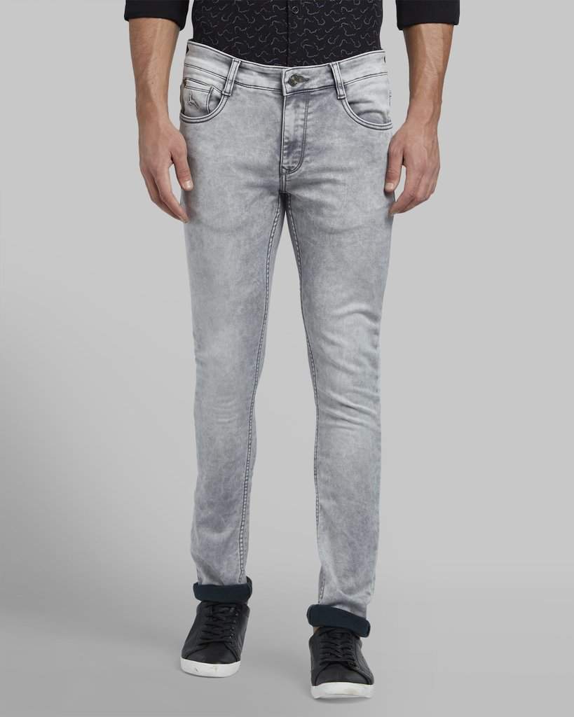 Raymond Parx Medium Grey Skinny Fit 