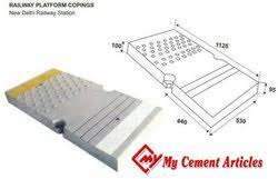 Platform Copping Precast Concrete Railway Platform Coping, 70 N/mm Compressive Strength ...