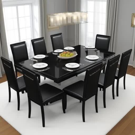 Rectangular Seater Dining Table Set( Black) in Jaipur at