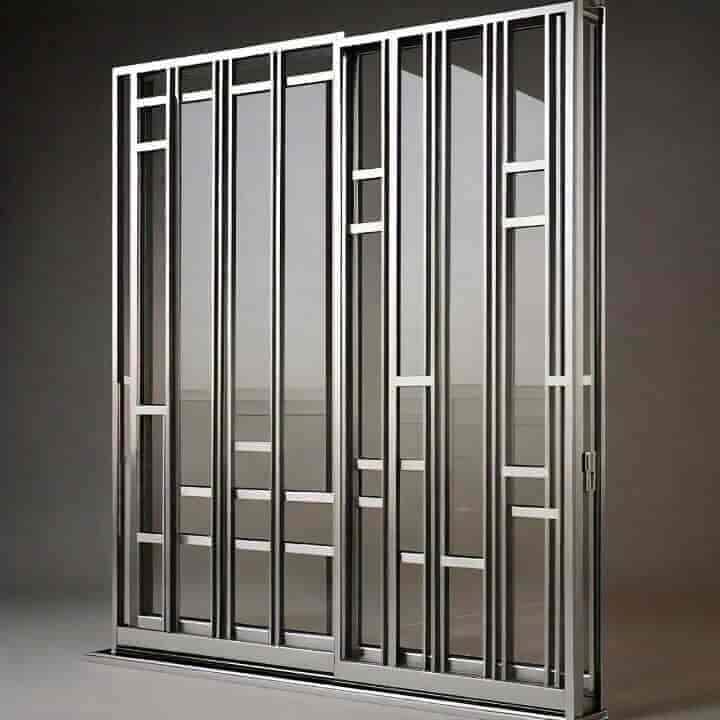 Rectangle Aluminium Grill Design Sliding Window in Kolkata at