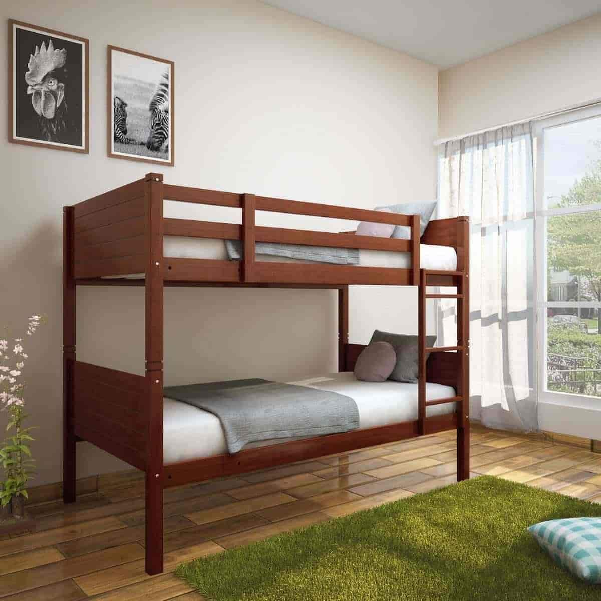 Rectangular Wooden Bunk Bed 72x30x72 inch Brown in Coimbatore
