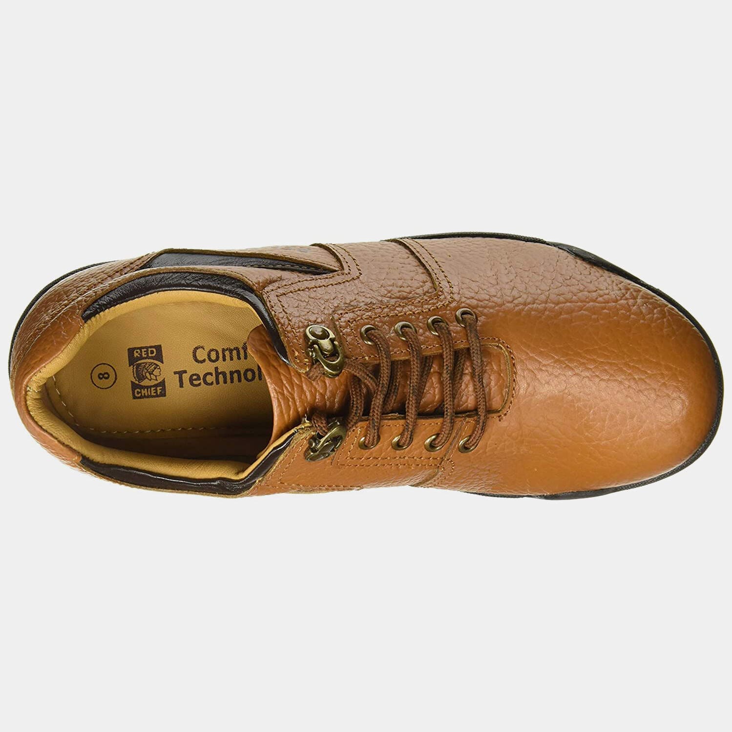 Red Chief Men'S Leather Boat Shoes (Colour Elephant Tan) in