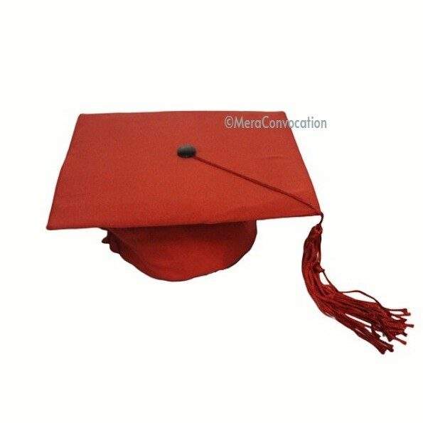 Red Unisex Solid Polyester Graduation Cap in Mumbai at ₹ 90 Pc