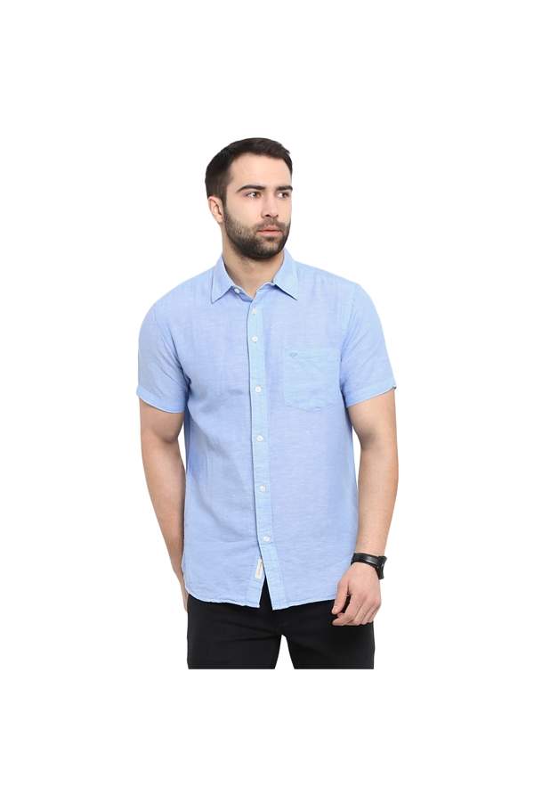 Red Tape Men's Casual Shirt (Light Blue 