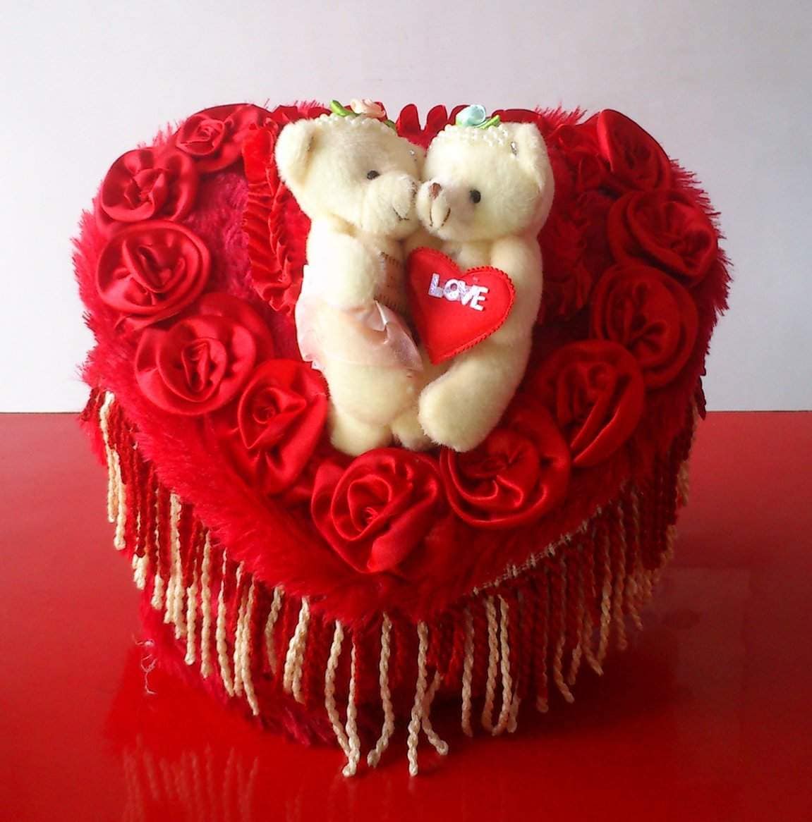 heart shaped teddy bear