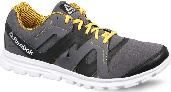 Reebok Men's Electro Run Shoes (Black, Ash Grey, Primal Yellow
