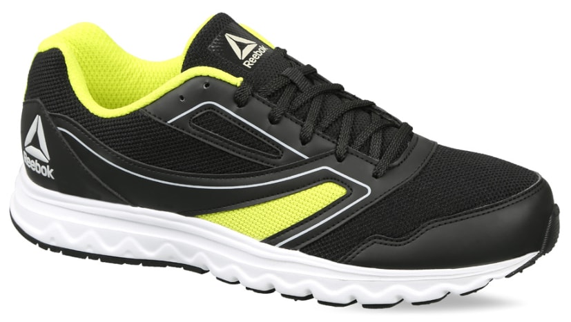 Reebok Men'S Explore Run Shoes (Black, Semi Solar Yellow Size