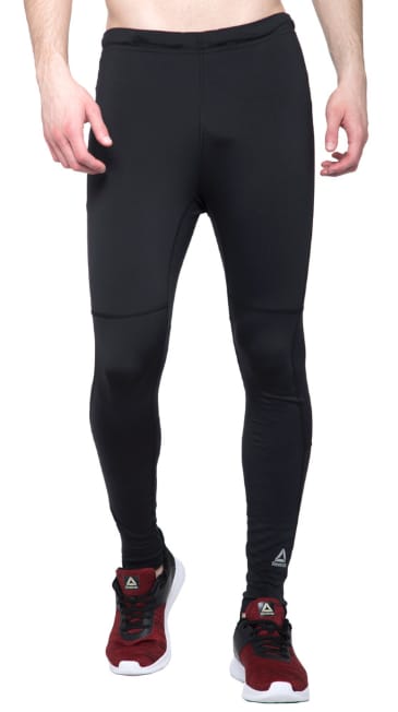 Reebok Men's Running Essentials Speedwick Polyester Tights (Black