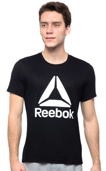 Reebok Men's Training Workout Supremium Graphic Tee (Black